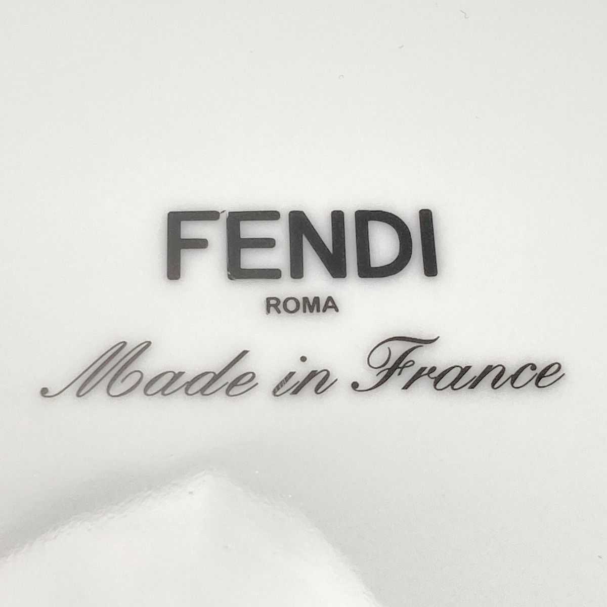 Fendi Orlock Logo Plate Set of 2 Tableware Collection Plate Box Included