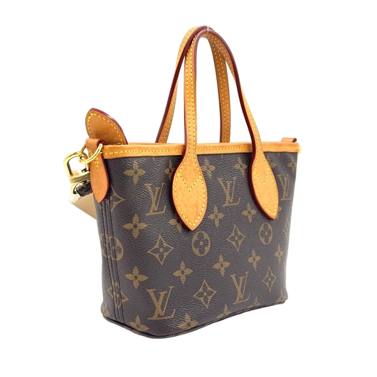 Louis Vuitton Neverfull BB Monogram 2-Way Shoulder Leather Brown Light Handbag — view 2