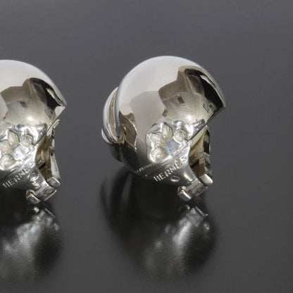 Hermes Apple Motif Earrings Silver 925 Vintage E1397