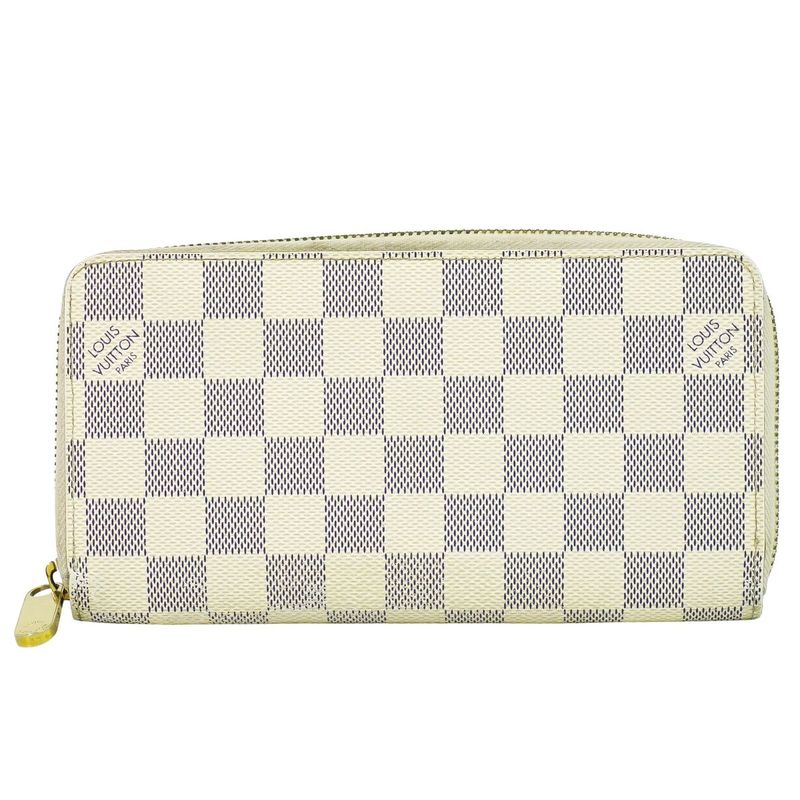 Authentic Louis Vuitton LV Old Shape Zippy Wallet Damier Azure Long Wallet