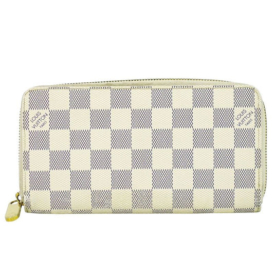 Authentic Louis Vuitton LV Old Shape Zippy Wallet Damier Azure Long Wallet