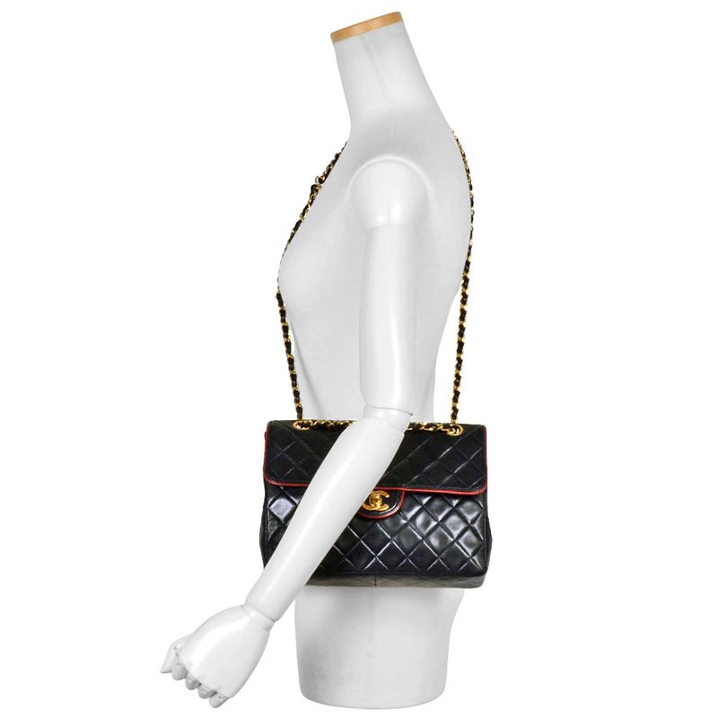 Chanel Matelasse Coco Mark Chain Shoulder Bag Lambskin Navy Goldhardware