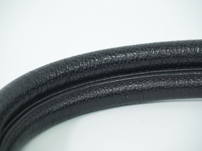 Authentic Chanel Coco Mark Revival Tote Handbag Caviar Skin Leather Black Coco