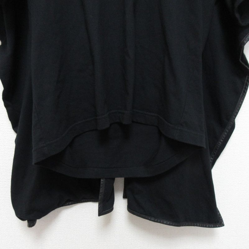 Good Celine Phoebe Period Leather Trim Layered Cut and Sewn Size S Black