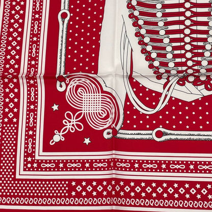 Hermes Brandebourgs Brandenburg Decor Scarf Silk Red