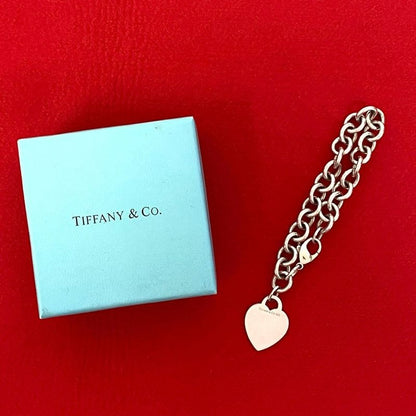 Tiffany & Co Heart Tag Bracelet Silver 925 Chain Accessorie