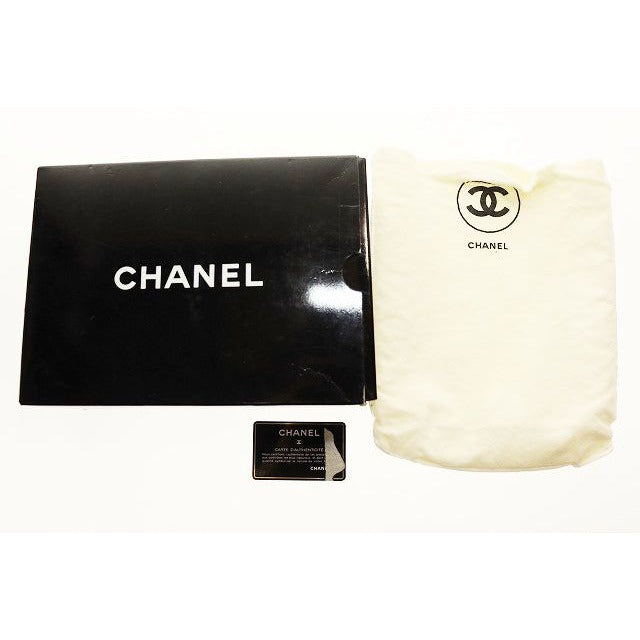Chanel Quilted Lambskin Double Flap Chain Handbag Beige Gold Aa — view 9