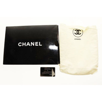 Chanel Quilted Lambskin Double Flap Chain Handbag Beige Gold Aa — view 9