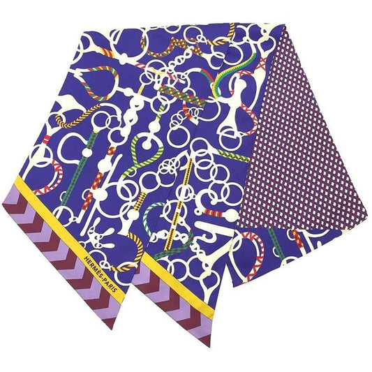 Hermes Silk Tie Scarf Maxi Twilly CUT MORS ET Tresse Long