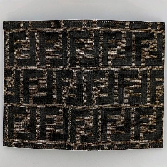 Fendi Bifold Wallet Khaki Brown Zucca 8m0022 Excellent Condition