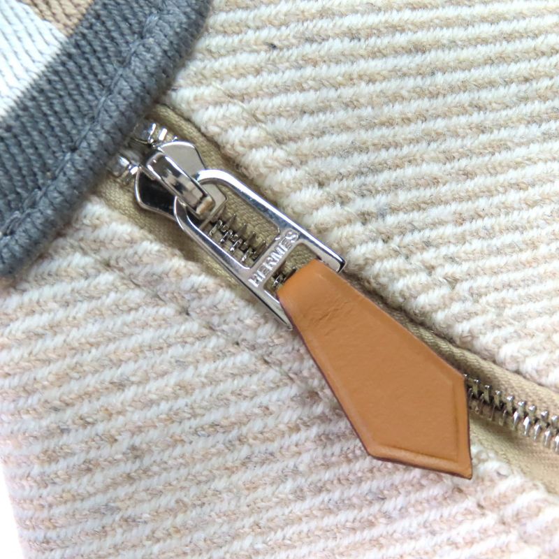 Hermes Brid A Black PM Au Carre Segur Silver Hardware Serie Button Wool Handbag