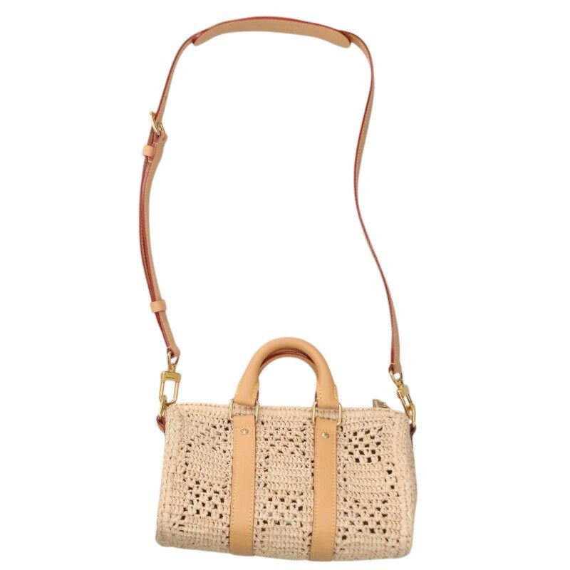 Louis Vuitton M25010 Damierafia Keepall Bandoliere 25 Shoulder Bag Men 25