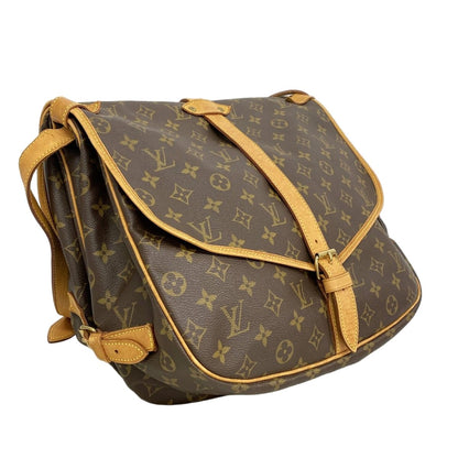 Louis Vuitton Shoulder Bag Monogram Saumur 35 Brown — view 2