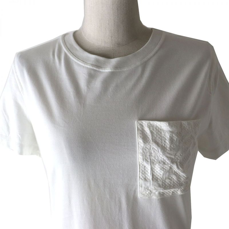 Hermes 22SS Chaine D'ancre Cotton Short Sleeve Dress/tunic With Embroidered