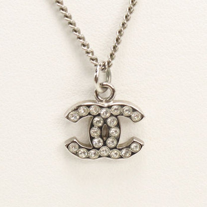 Chanel Rhinestone Coco Necklace Metal Ladies