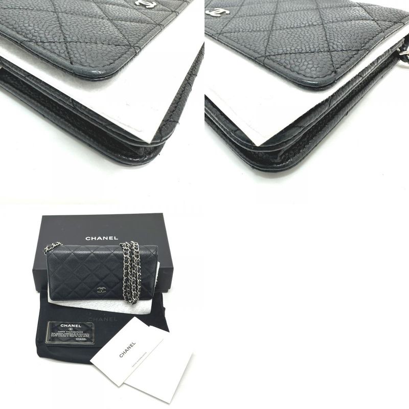 Chanel Shoulder Bag Ap0250 Caviar Skin Black