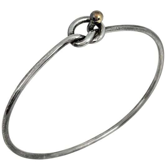 Tiffany & Co Hook Eye Bangle Bracelet Love Knot