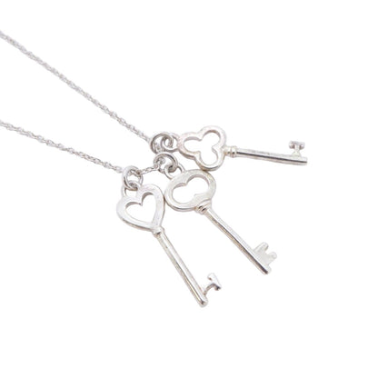 Tiffany & Co Necklace Triple Key Silver — view 2
