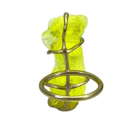 Christian DIOR Crystal Sauvage Ring Accessories Jewelry Small Logo GP Gold