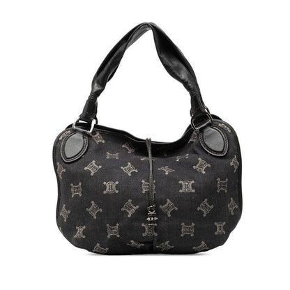 Celine Triomphe Tote Indigo Black Denim Leather