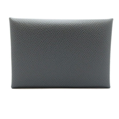 Hermes Calvi Duo Ardoise Gray Epsom Card Case