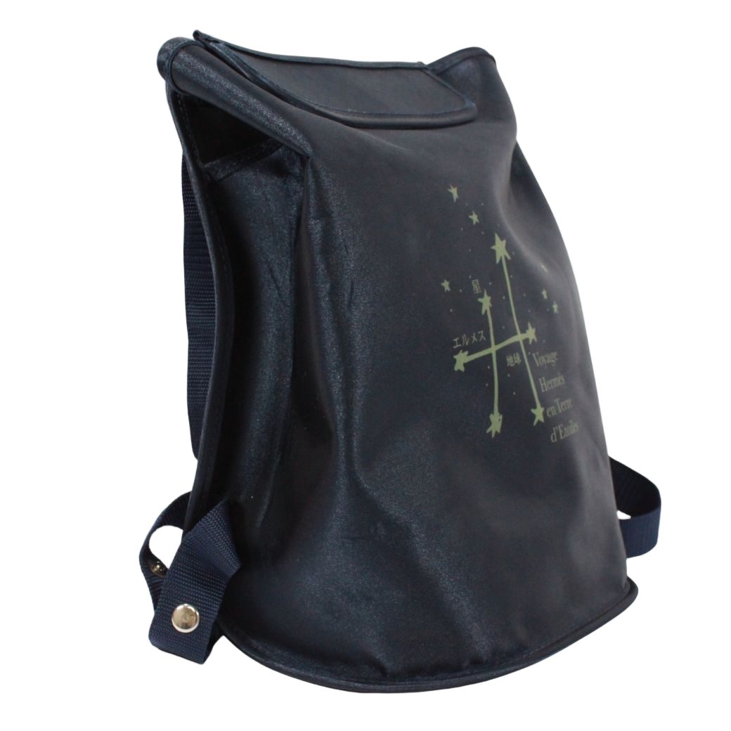 Hermes Sherpa Travel Around The Stars Nylon Navy Backpack Silver — view 2