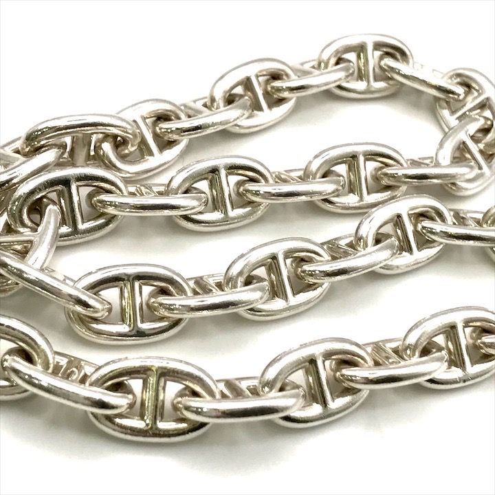 Hermes Chaine D'ancre MM Necklace Silver 36 Pieces