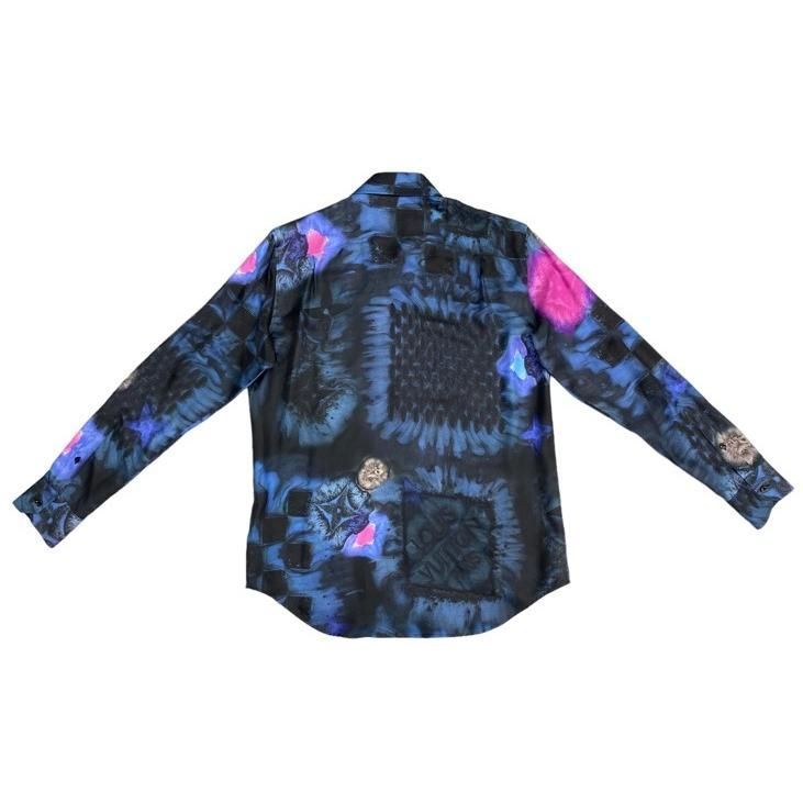 Louis Vuitton LV Soruc All Over Silk Long Sleeve Shirt Rm212m Hls17w Black and
