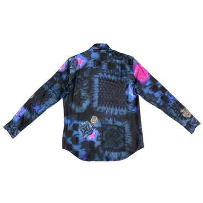 Louis Vuitton LV Soruc All Over Silk Long Sleeve Shirt Rm212m Hls17w Black and