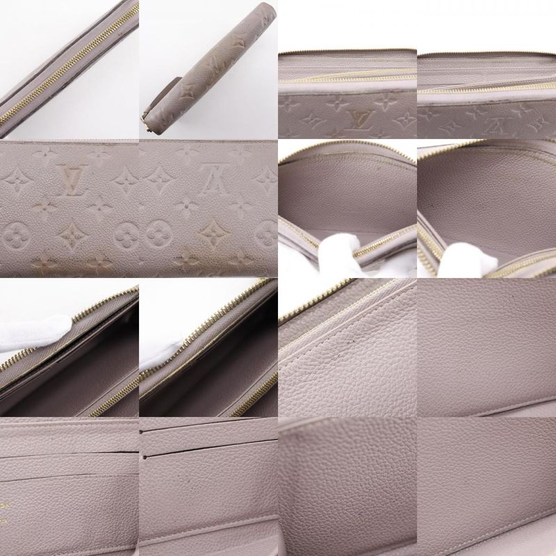 Louis Vuitton Zippy Wallet M69034 Monogram Empreinte Turtelaire Gray Tn2196