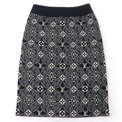 Louis Vuitton 21SS Wool Since1854 Monogram Knit Tight Skirt Black M Made In