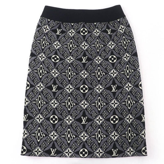 Louis Vuitton 21SS Wool Since1854 Monogram Knit Tight Skirt Black M Made In