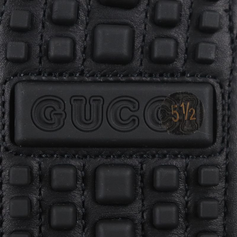 Gucci 624698 Webline Sherry Line Leather Horsebit Loafers Slip-on Driving