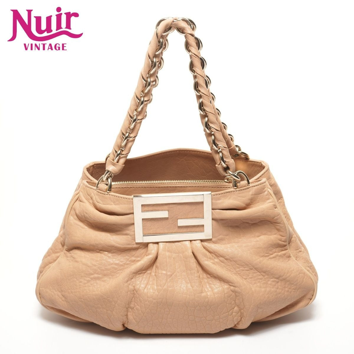 Fendi Shoulder Bag Mia Mamma Leather Chain Bucket