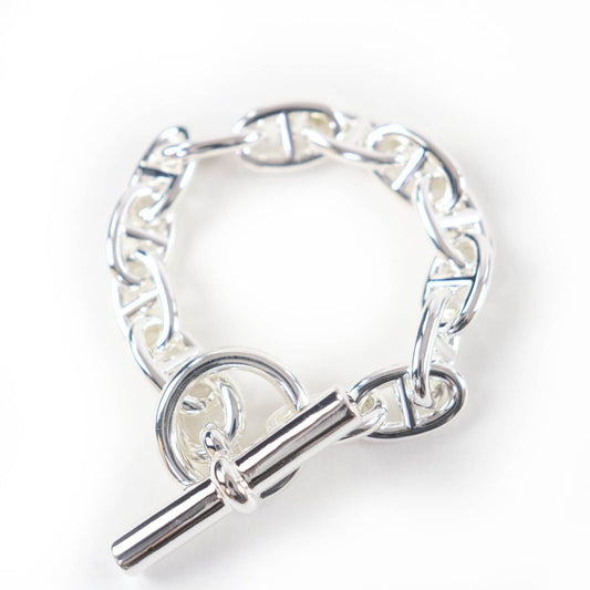 Hermes Chaine D'ancre MM 13 Pieces Bracelet Bangle Silver