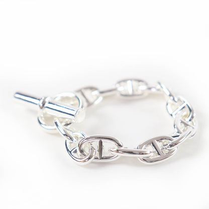 Hermes Chaine D'ancre MM 13 Pieces Bracelet Bangle Silver — view 2