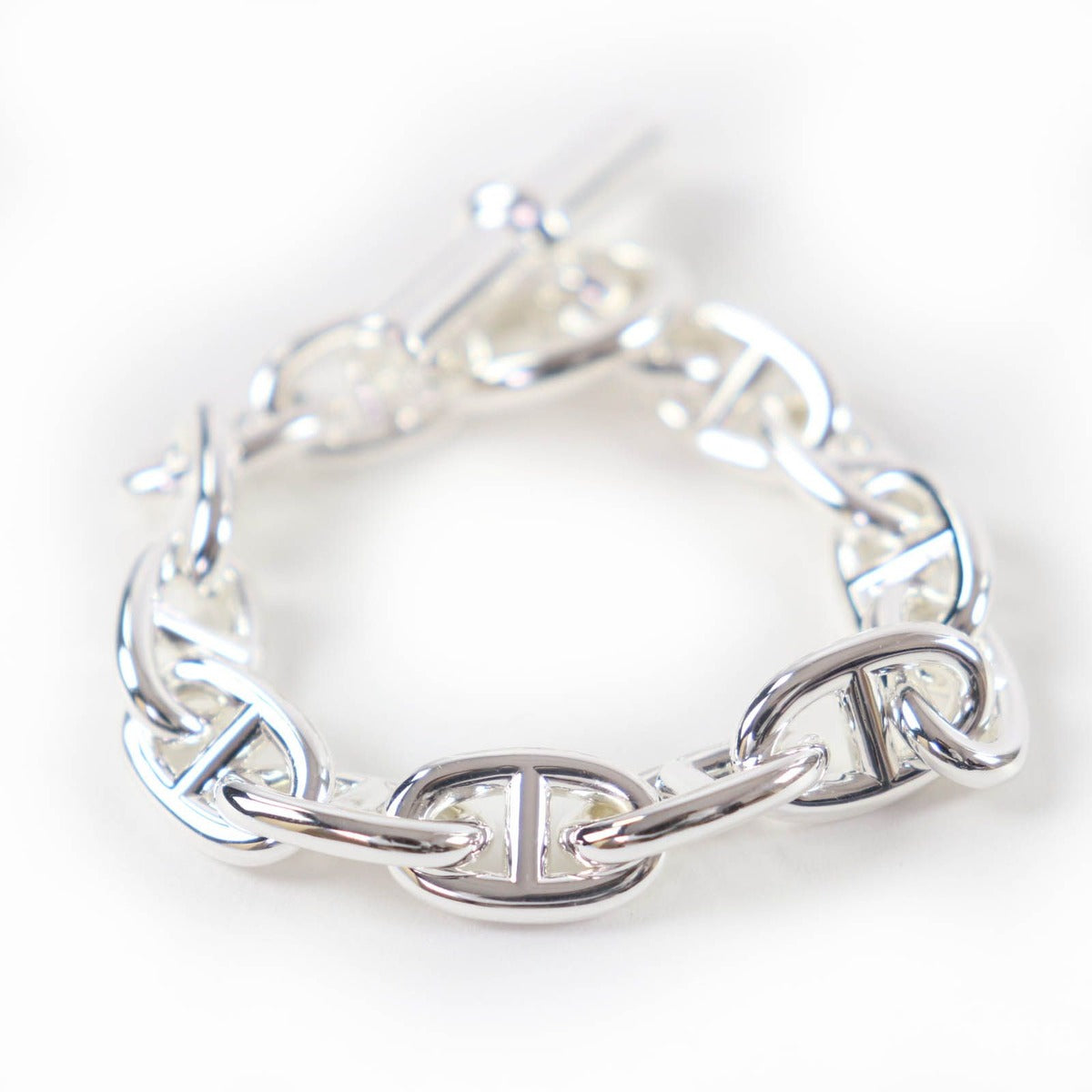 Hermes Chaine D'ancre MM 13 Pieces Bracelet Bangle Silver — view 3