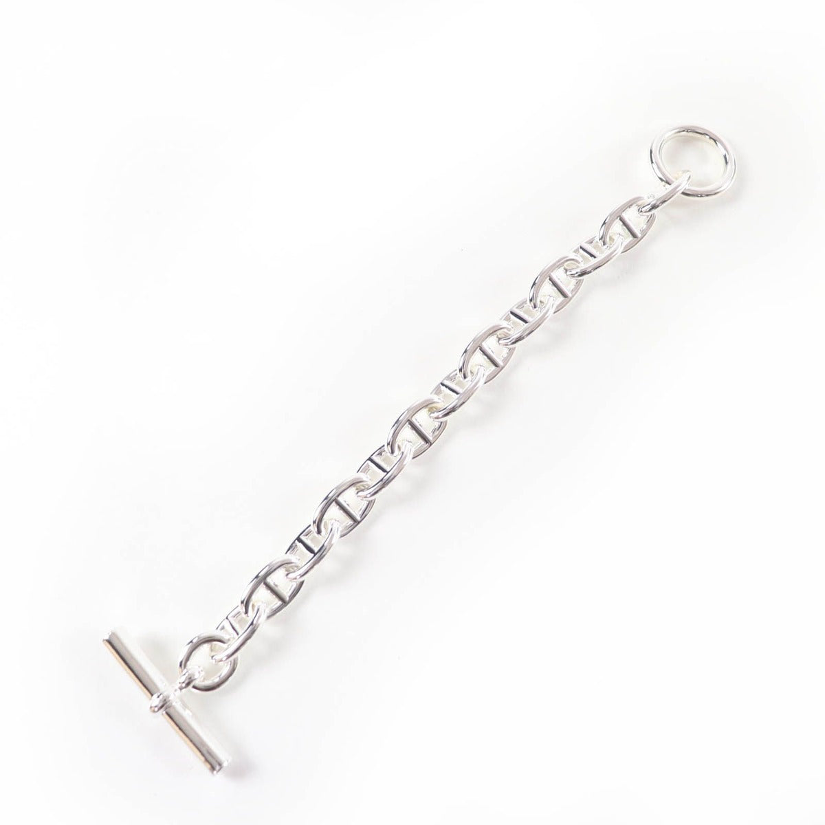 Hermes Chaine D'ancre MM 13 Pieces Bracelet Bangle Silver — view 4