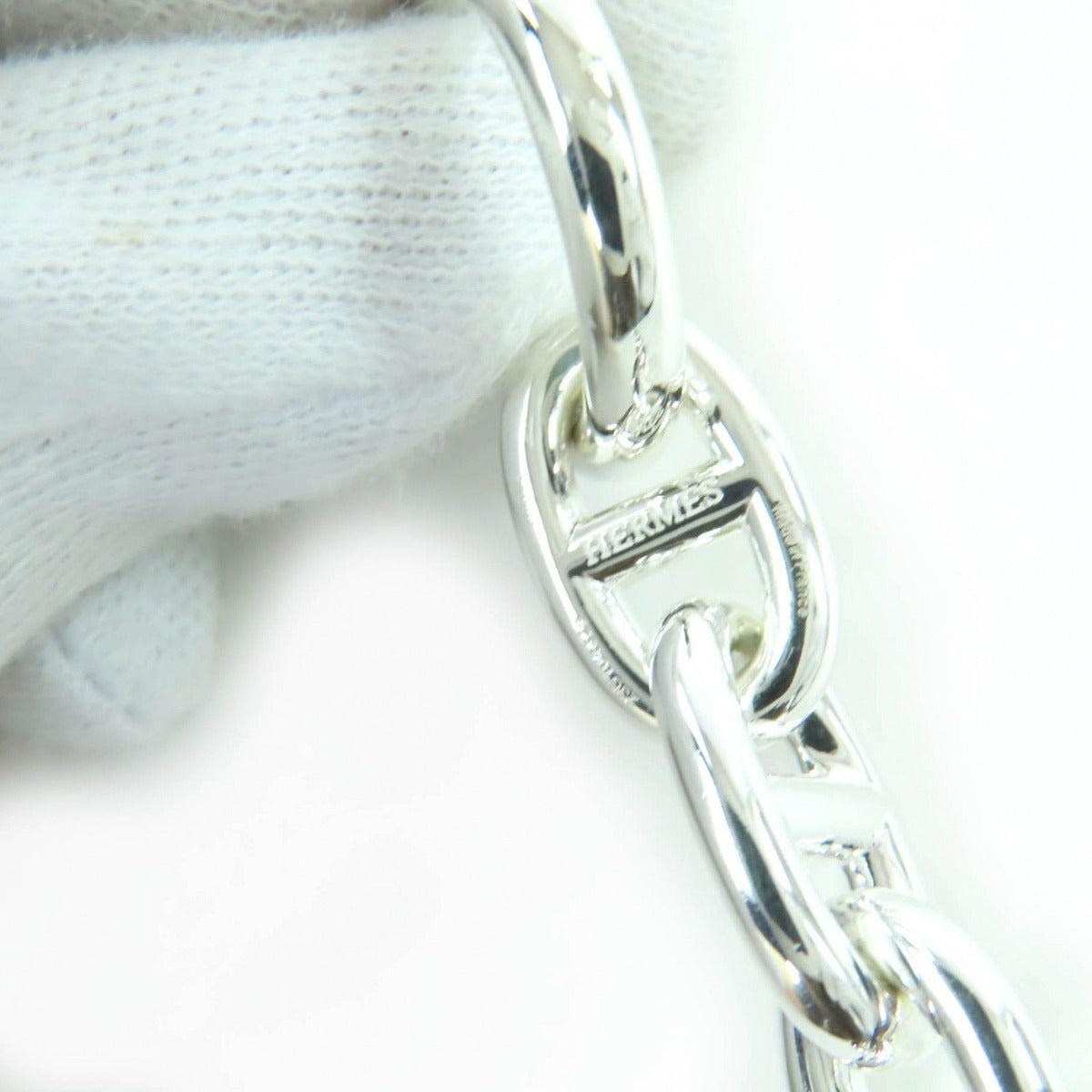 Hermes Chaine D'ancre MM 13 Pieces Bracelet Bangle Silver — view 6