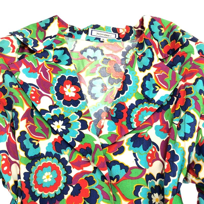 Yves Saint Laurent Multicolor Flower Print Setup Mix S