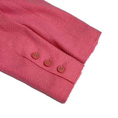 Chanel Jacket Size 36 S Ladies - P07349 Pink Long Sleeves / Coco Mark Buttons /