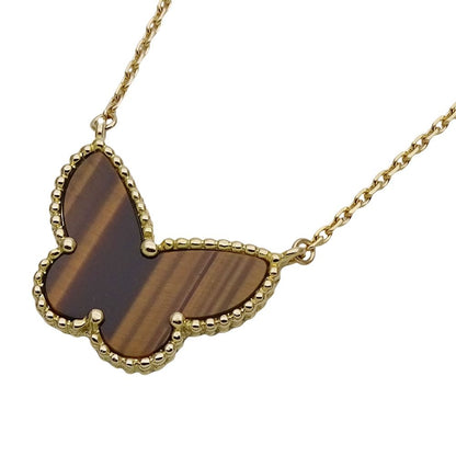 Van Cleef & Arpels Necklace Lucky Alhambra Papillon Taiga Eye Yellow Gold