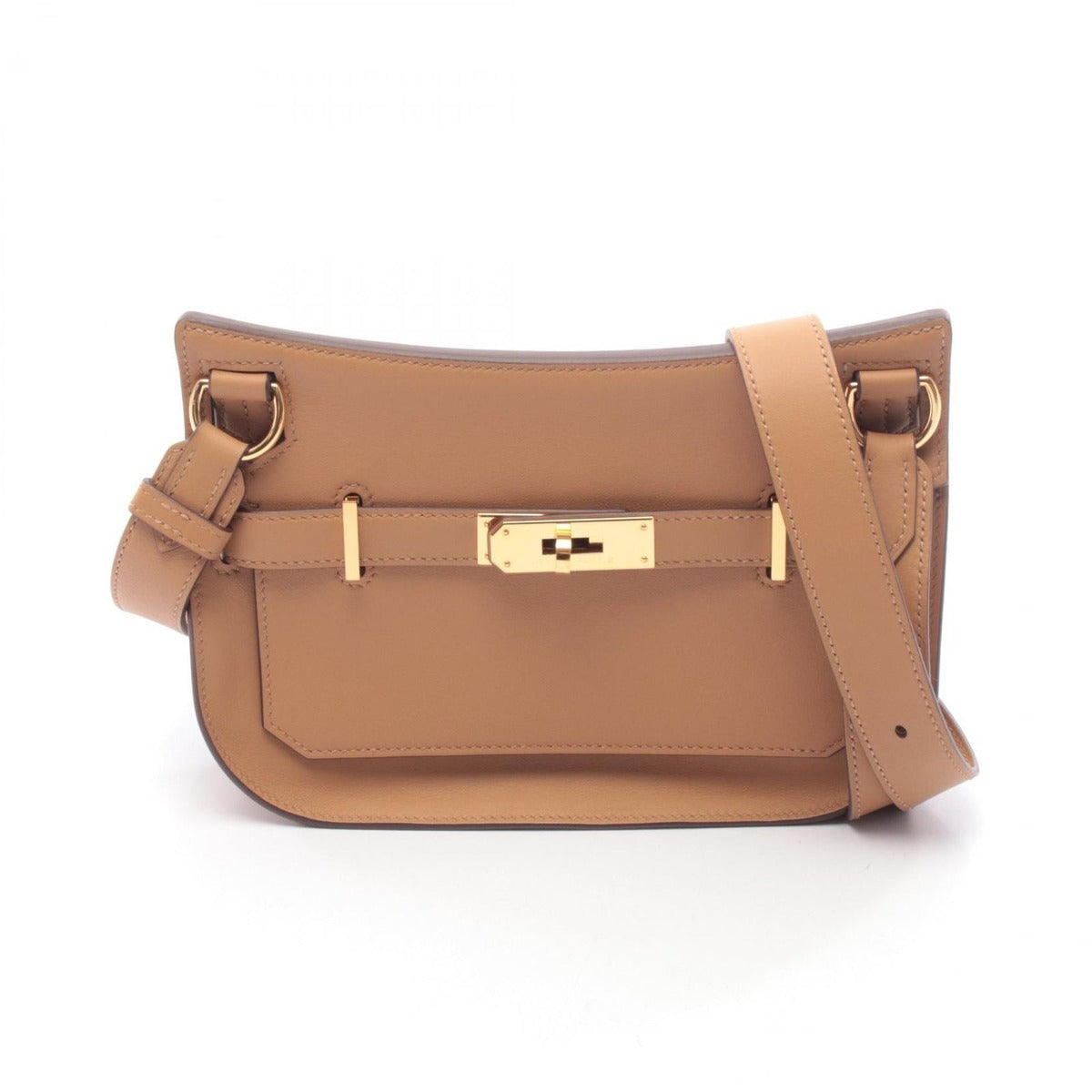Hermes Shoulder Bag Gypsy le Mini Biscuit Leather Brown