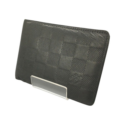 Louis Vuitton Bifold Wallet Portefeuille/multiple Damier Infini N63124 Black