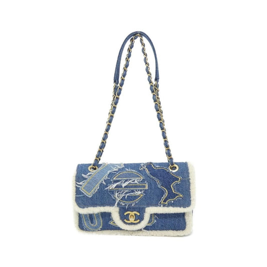Chanel Shoulder Bag Denim White