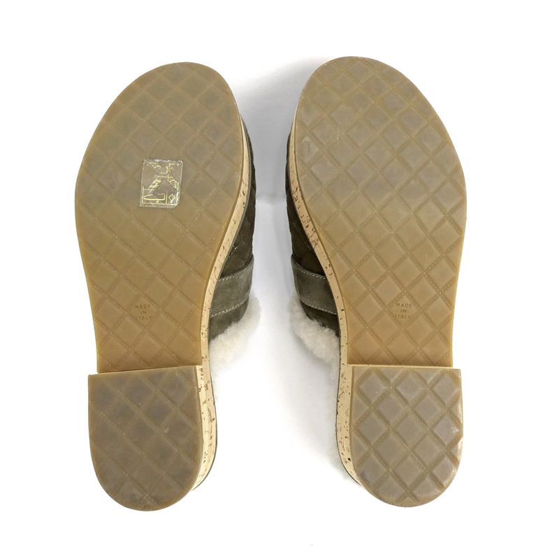 Chanel 21B Clog Sabot Sandals Khaki Gdhardware G45183 Size 36 Shoes