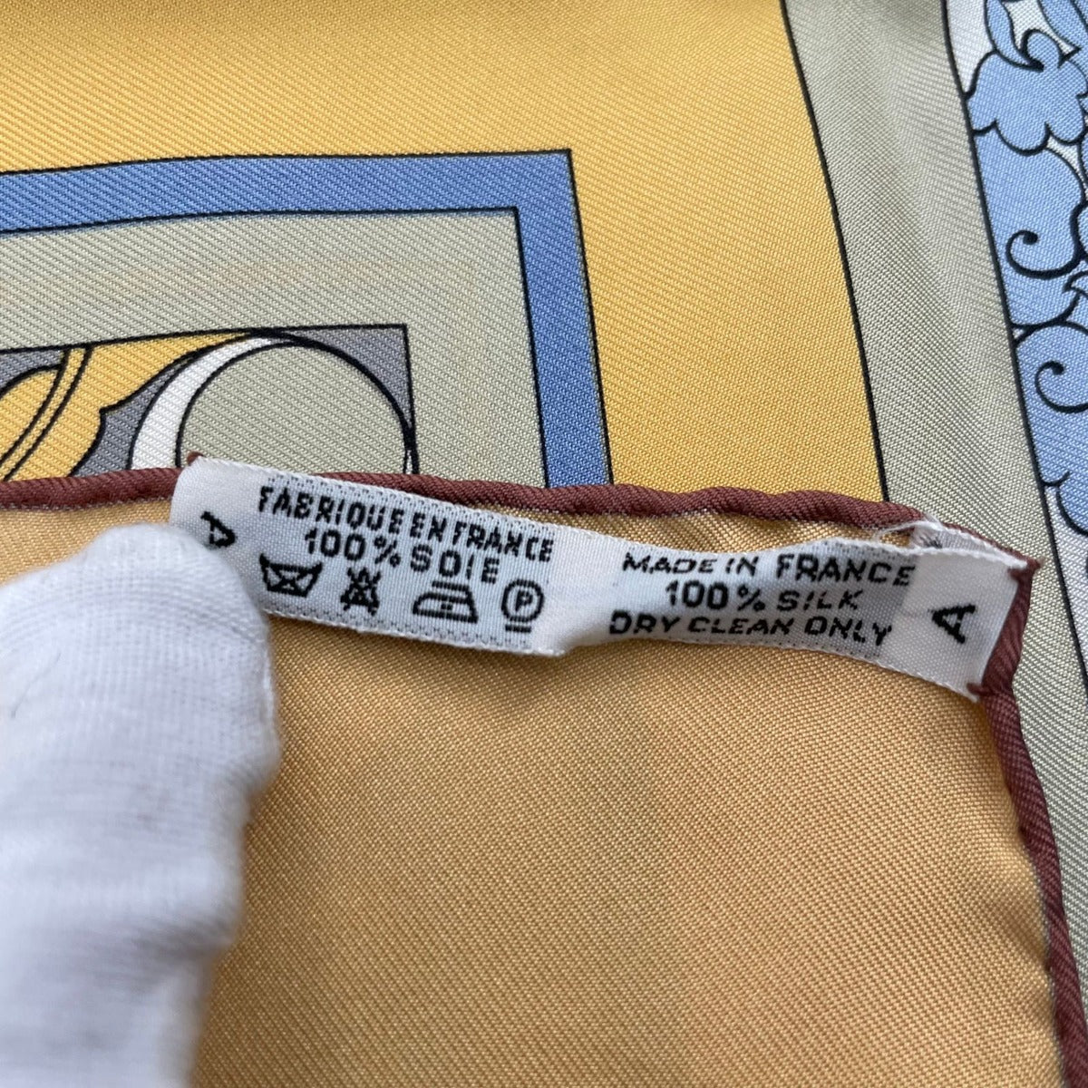Hermes Scarf Silk Carre 90 Animaux Solaires Sun Animals Yellow — view 9
