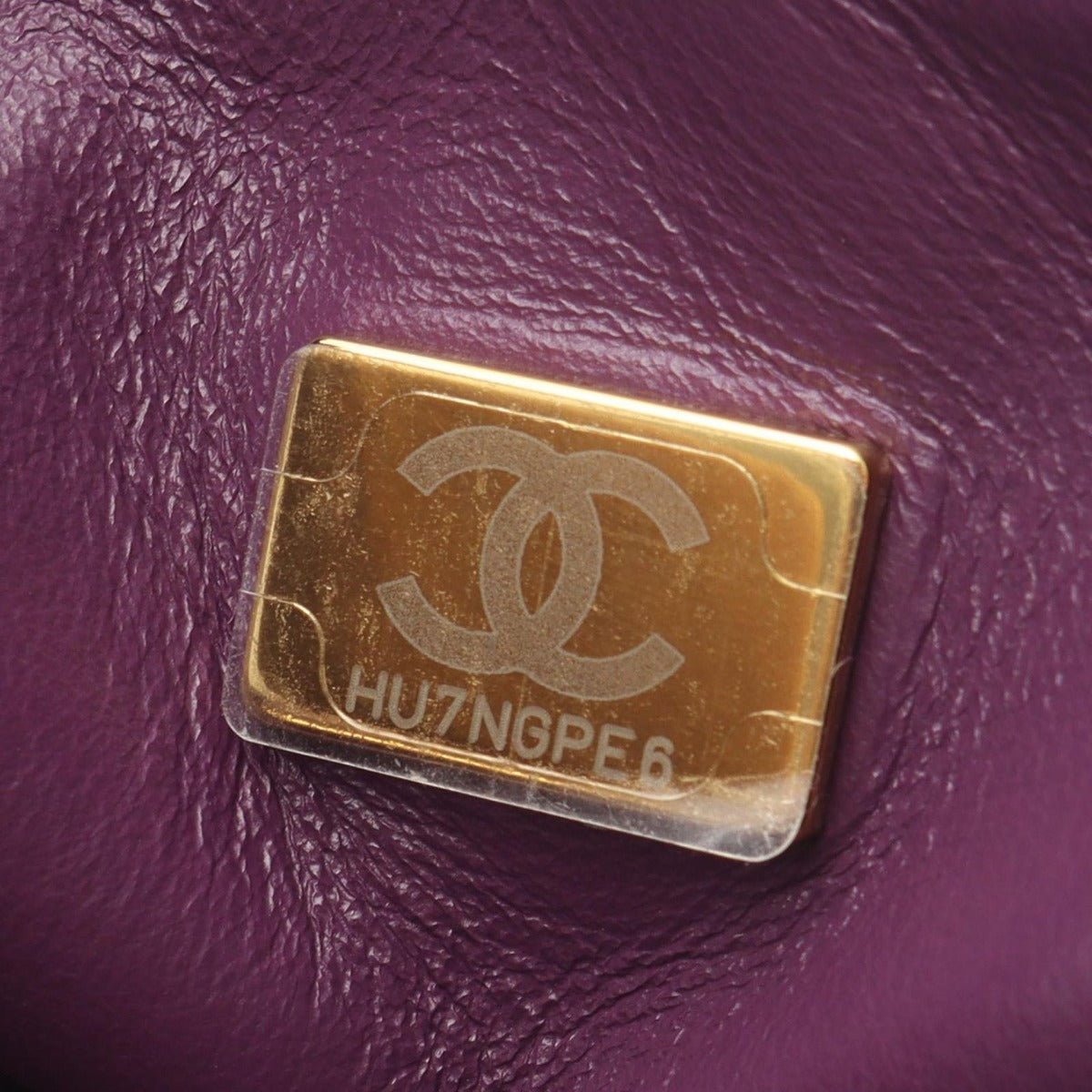 Chanel Shoulder Bag Quilted Vanity Purple Lambskin 2-Way — view 5