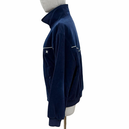 Celine Cotton Cashmere Triomphe Zip Top High Neck Corduroy Jacket — view 2