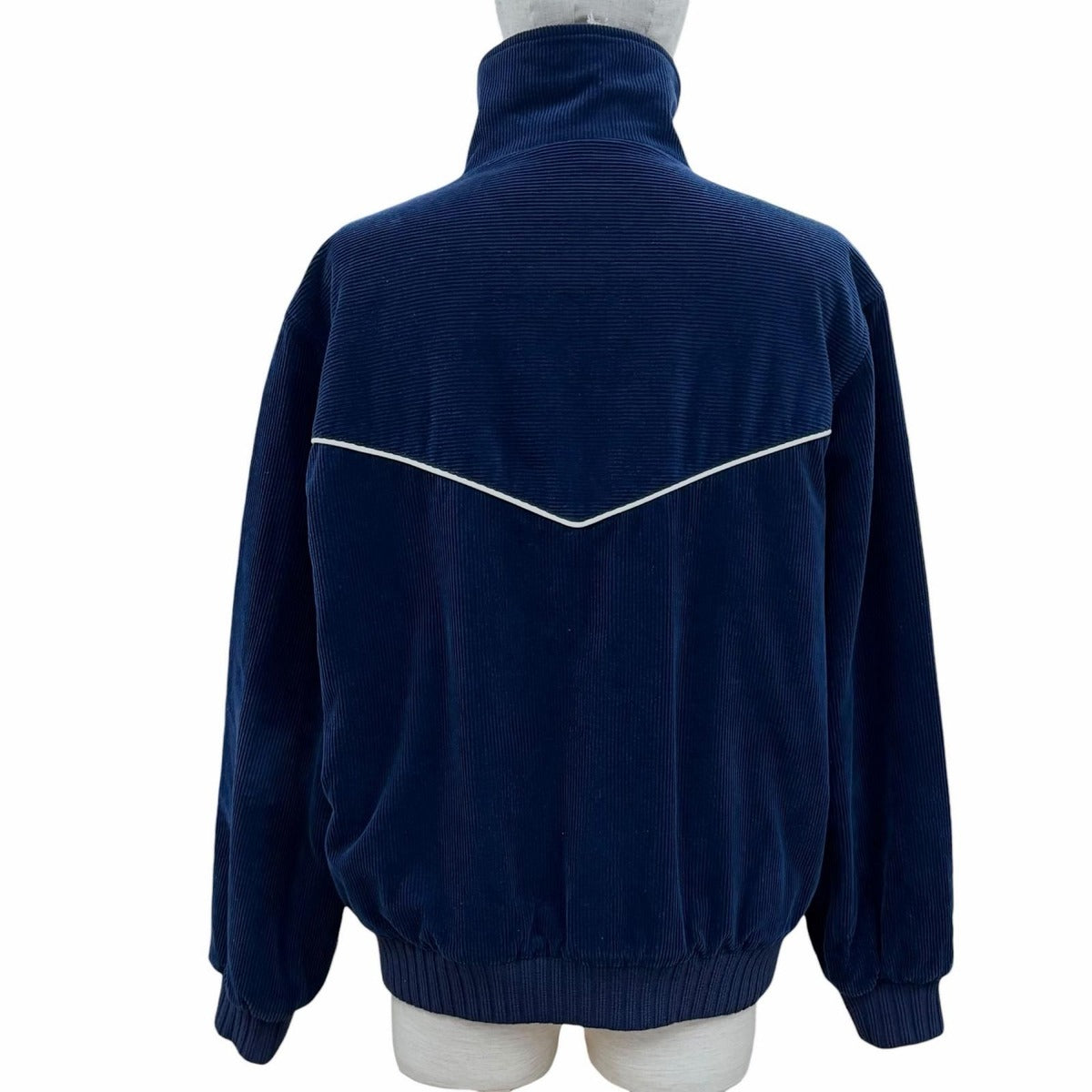 Celine Cotton Cashmere Triomphe Zip Top High Neck Corduroy Jacket — view 3